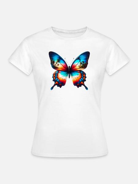 Schmetterling - Frauen T-Shirt - Weiß