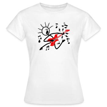 Guitare électrique rouge - T-shirt Femme - blanc - Devant - AI Model Female 172 dark (172cm)