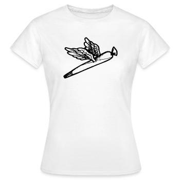 We fly so High - Frauen T-Shirt - Weiß - Vorne - AI Model Female 172 dark (172cm)