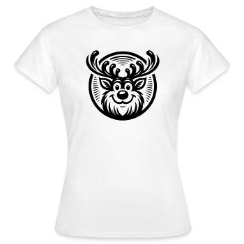 Rudolph - Frauen T-Shirt - Weiß - Vorne - AI Model Female 172 dark (172cm)