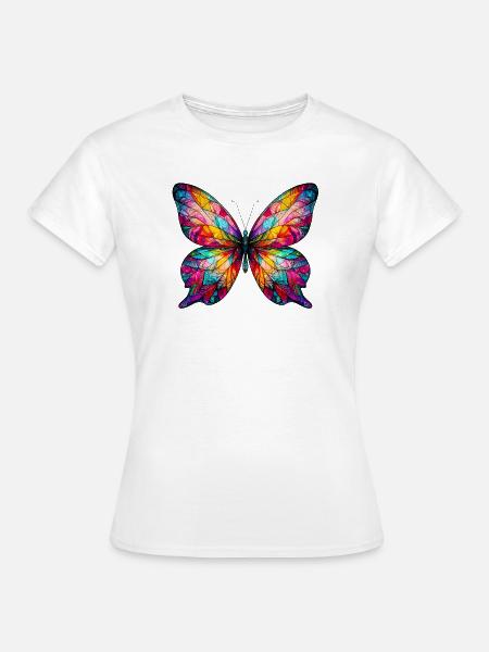 Schmetterling - Frauen T-Shirt - Weiß