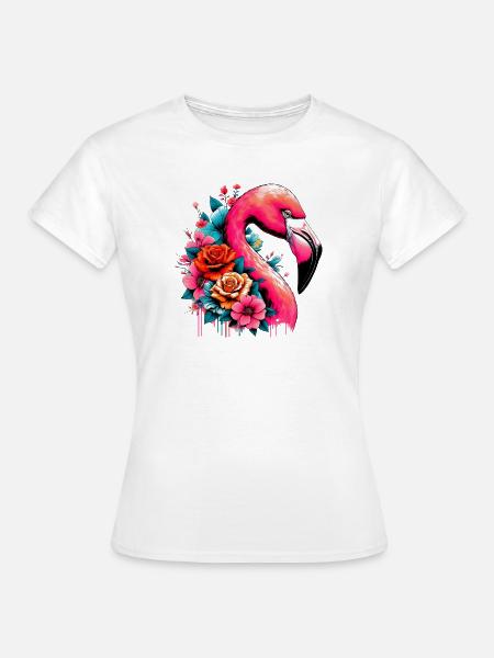 Flamingo - Frauen T-Shirt - Weiß