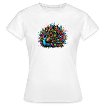 Paon - T-shirt Femme - blanc - Devant - AI Model Female 172 dark (172cm)
