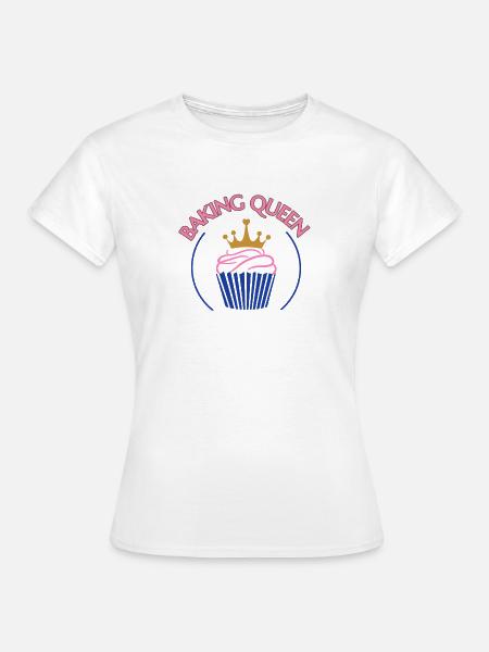 Baking Queen personalisierbar - Frauen T-Shirt - Weiß