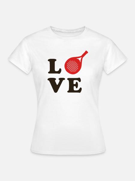 LIEBE Padel - Frauen T-Shirt - Weiß