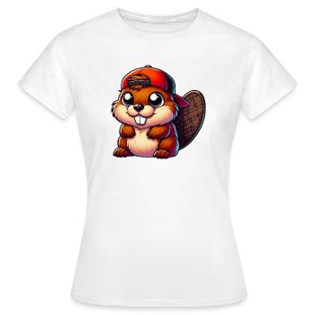Bieber - Frauen T-Shirt - Weiß - Vorne - AI Model Female 172 dark (172cm)