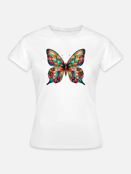 Schmetterling - Frauen T-Shirt - Weiß
