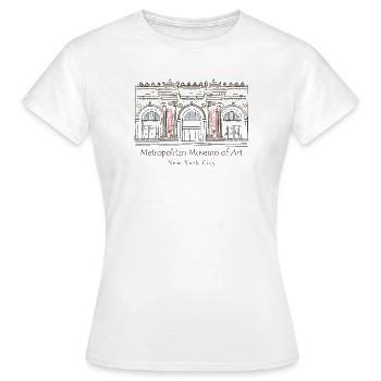 New York City, Metropolitan Museum of Art, USA - Frauen T-Shirt - Weiß - Vorne - AI Model Female 172 dark (172cm)