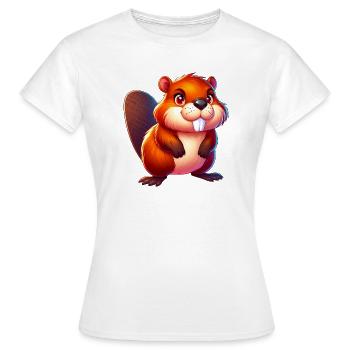Bieber - Frauen T-Shirt - Weiß - Vorne - AI Model Female 172 dark (172cm)