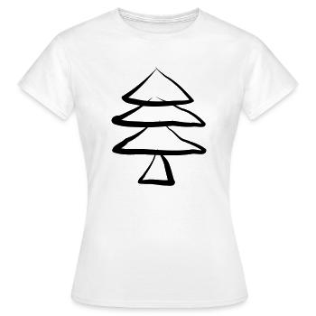 arbre de Noël arbre de Noël arbre de Noël - T-shirt Femme - blanc - Devant - AI Model Female 172 dark (172cm)