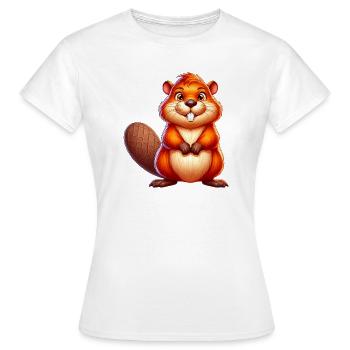 Bieber - Frauen T-Shirt - Weiß - Vorne - AI Model Female 172 dark (172cm)