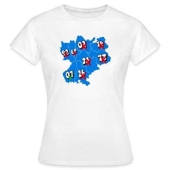 Région rhône alpes - T-shirt Femme - blanc - Devant - AI Model Female 172 dark (172cm)