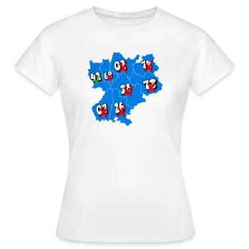 Région Rhône-Alpes - T-shirt Femme - blanc - Devant - AI Model Female 172 dark (172cm)
