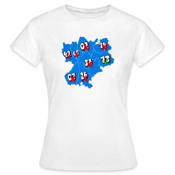Région Rhône-Alpes - T-shirt Femme - blanc - Devant - AI Model Female 172 dark (172cm)