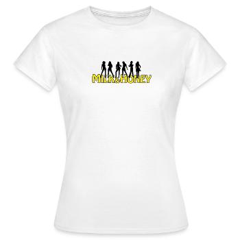 MILK & HONEY - Frauen T-Shirt - Weiß - Vorne - AI Model Female 172 dark (172cm)