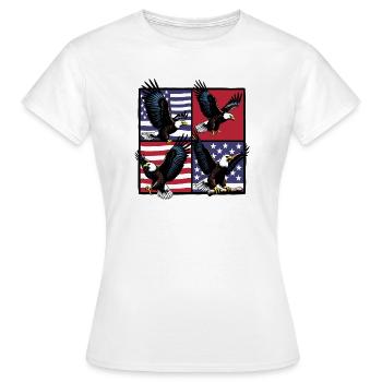 Pygargue à tête blanche - T-shirt Femme - blanc - Devant - AI Model Female 172 dark (172cm)