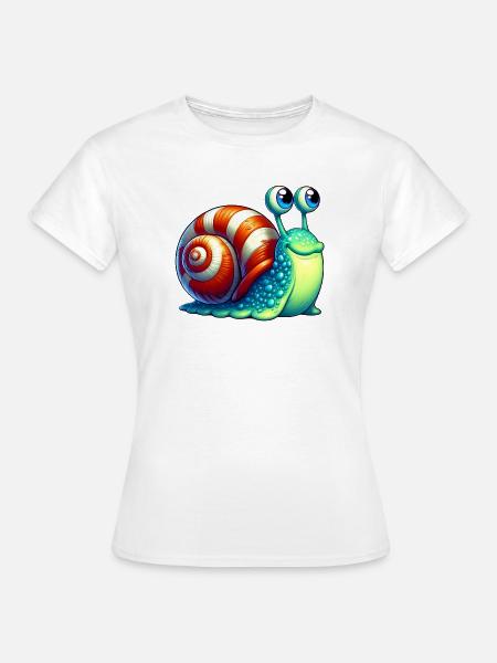 Schnecke - Frauen T-Shirt - Weiß