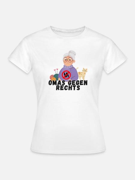 Omas gegen Rechts - Frauen T-Shirt - Weiß