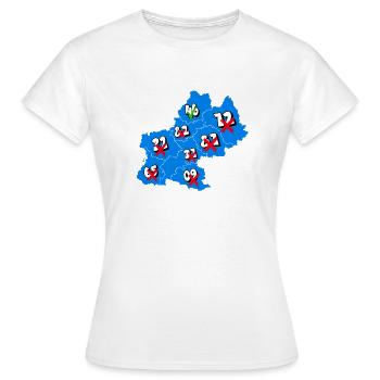 Région Midi-Pyrénées - T-shirt Femme - blanc - Devant - AI Model Female 172 dark (172cm)