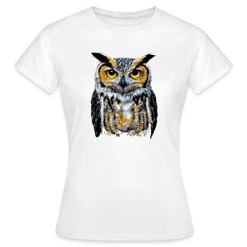hibou chouette chouette chouette hibou hibou mignons hiboux - T-shirt Femme - blanc - Devant - AI Model Female 172 dark (172cm)