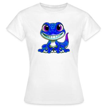 Gecko - Frauen T-Shirt - Weiß - Vorne - AI Model Female 172 dark (172cm)