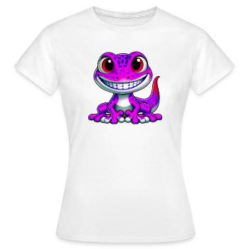 Gecko - T-shirt Femme - blanc - Devant - AI Model Female 172 dark (172cm)
