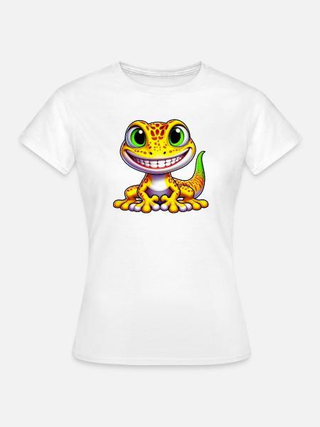 Gecko - Frauen T-Shirt - Weiß