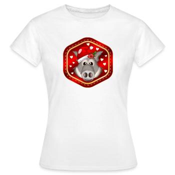 WEIHNACHTSGESCHENKE WILDSCHWEINE - Frauen T-Shirt - Weiß - Vorne - AI Model Female 172 dark (172cm)