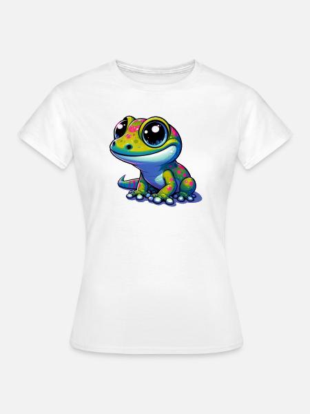 Gecko - Frauen T-Shirt - Weiß