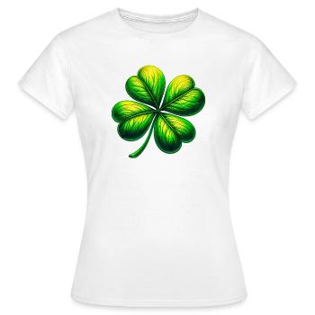 Trèfle à quatre feuilles - T-shirt Femme - blanc - Devant - AI Model Female 172 dark (172cm)