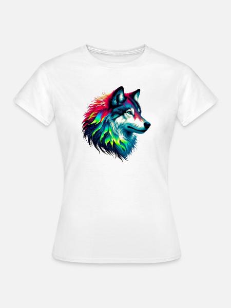 Wolf - Frauen T-Shirt - Weiß