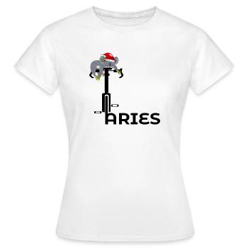 WEIHNACHTEN RADFAHREN WIDDER - Frauen T-Shirt - Weiß - Vorne - AI Model Female 172 dark (172cm)