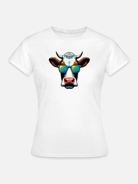 Kuh - Frauen T-Shirt - Weiß