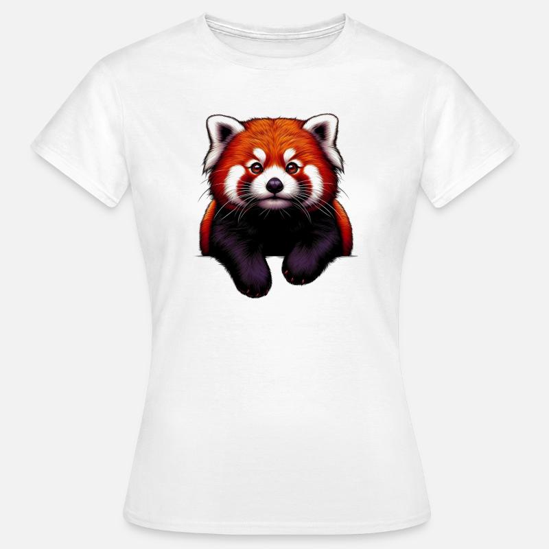 Panda Rosso - Dame-T-shirt - hvid