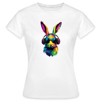 Hase Kaninchen Liebhaber Feldhase Bunny Süße Hasen - Frauen T-Shirt - Weiß - Vorne - AI Model Female 172 dark (172cm)