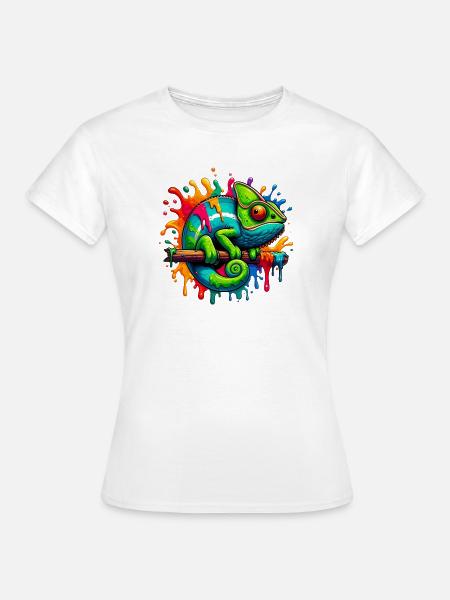Chamäleon - Frauen T-Shirt - Weiß