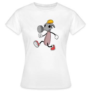 Marteau motif artisan marteau de serrurier - T-shirt Femme - blanc - Devant - AI Model Female 172 dark (172cm)