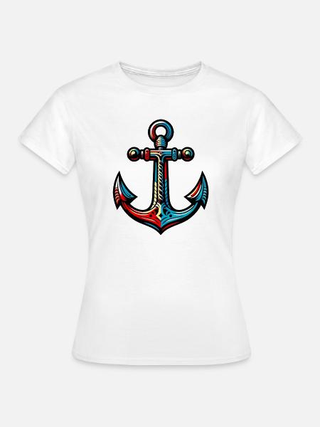 Ein Anker - Frauen T-Shirt - Weiß
