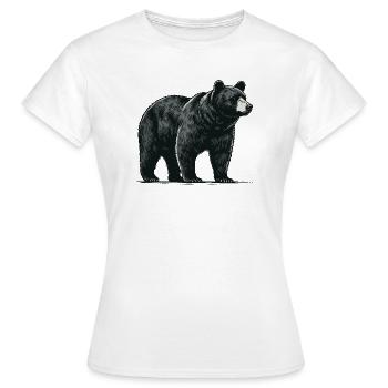 Black bear - Women's T-Shirt - white - Front - AI Model Female 172 dark (172cm)