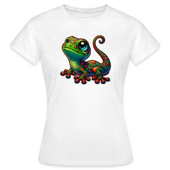 Gecko - T-shirt Femme - blanc - Devant - AI Model Female 172 dark (172cm)