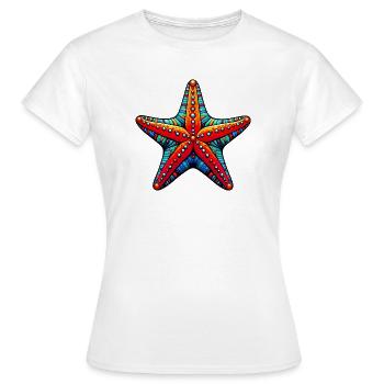 Seestern - Frauen T-Shirt - Weiß - Vorne - AI Model Female 172 dark (172cm)