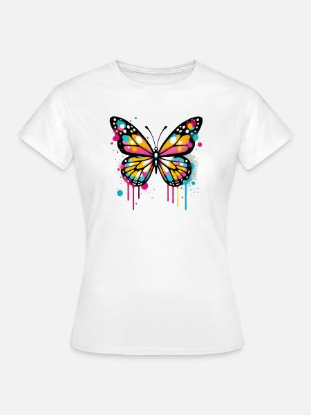 Schmetterling - Frauen T-Shirt - Weiß