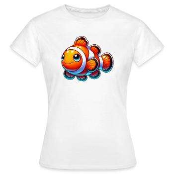 Poisson-clown - T-shirt Femme - blanc - Devant - AI Model Female 172 dark (172cm)