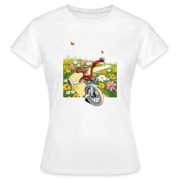 Excursion en tricycle - T-shirt Femme - blanc - Devant - AI Model Female 172 dark (172cm)