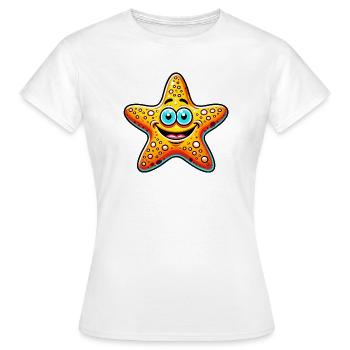 Seestern - Frauen T-Shirt - Weiß - Vorne - AI Model Female 172 dark (172cm)