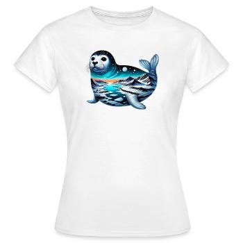 Siegel - Frauen T-Shirt - Weiß - Vorne - AI Model Female 172 dark (172cm)