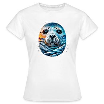 Siegel - Frauen T-Shirt - Weiß - Vorne - AI Model Female 172 dark (172cm)