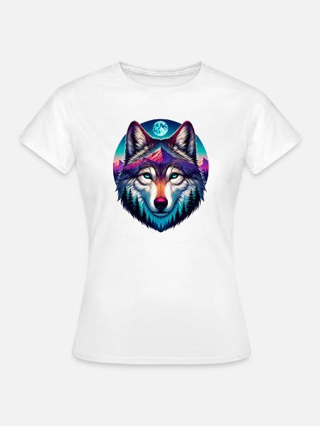 Wolf - Frauen T-Shirt - Weiß