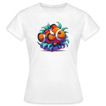 Poisson-clown - T-shirt Femme - blanc - Devant - AI Model Female 172 dark (172cm)