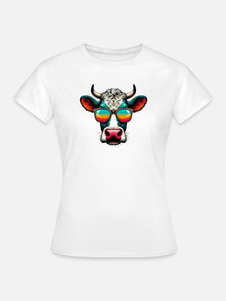 Kuh - Frauen T-Shirt - Weiß